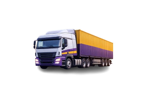 logistics truck on highway with cargo removebg preview